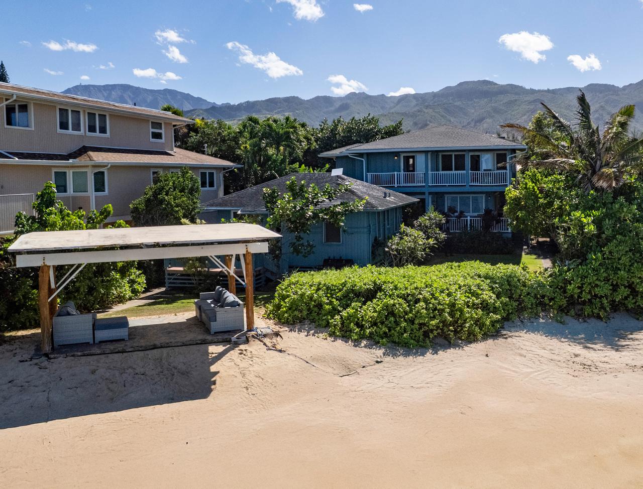Estate exterior from the sand
